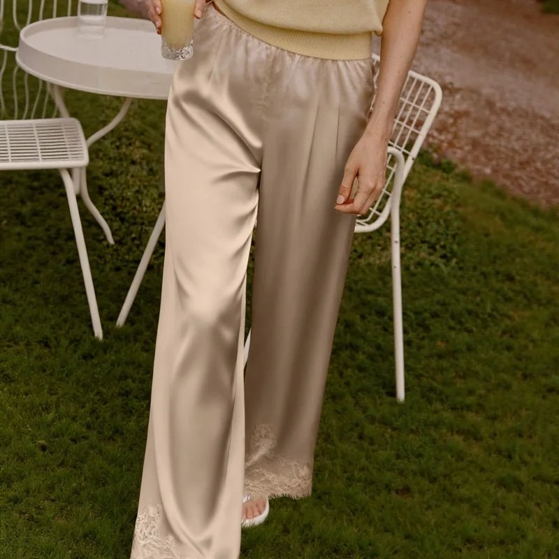 Chic Satin Wide Leg Pants