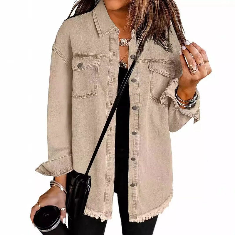 Casual Tassel Denim Jacket for Women