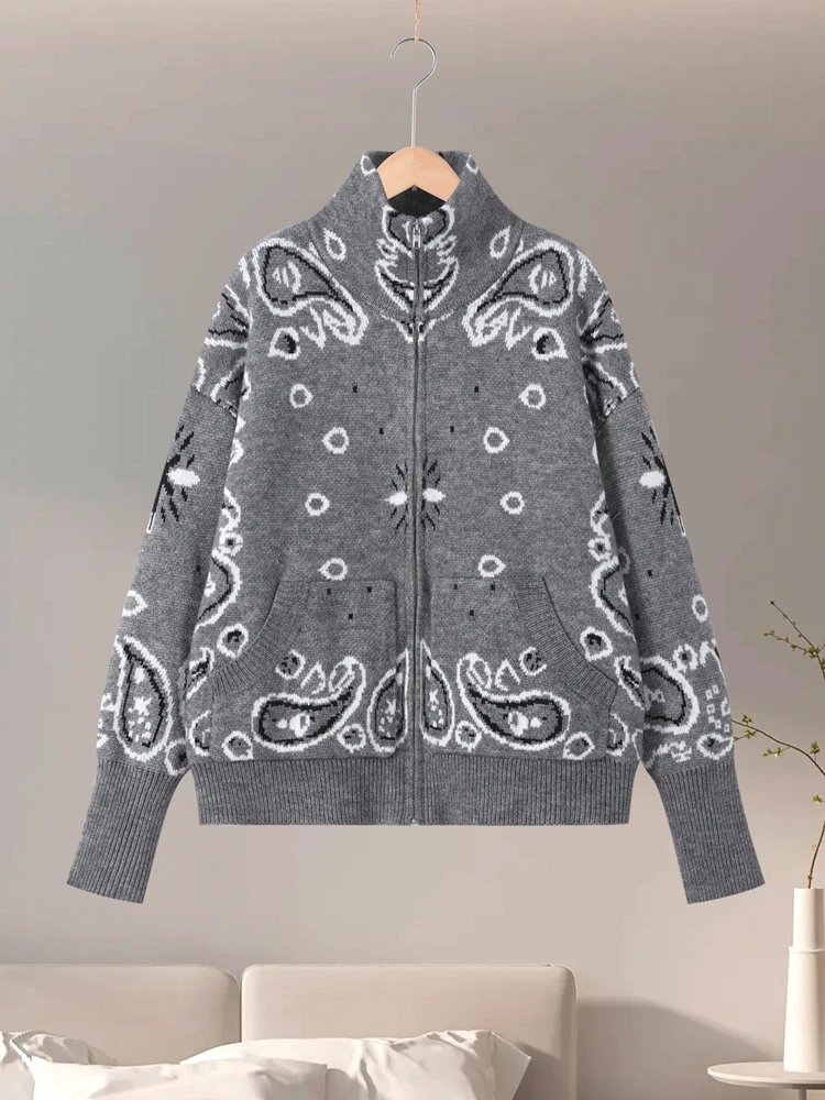 Vintage Knit Cardigan with Pockets