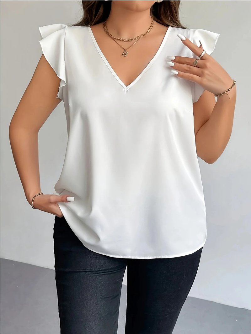 Elegant Plus Size Satin Blouse