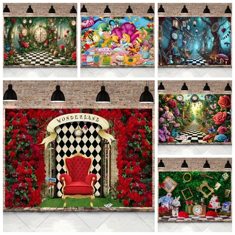 Wonderland Party Photography Backdrop