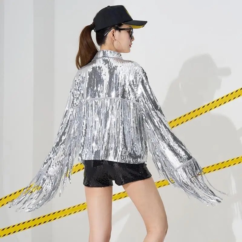 Sparkly Fringe Jacket for Disco Nights