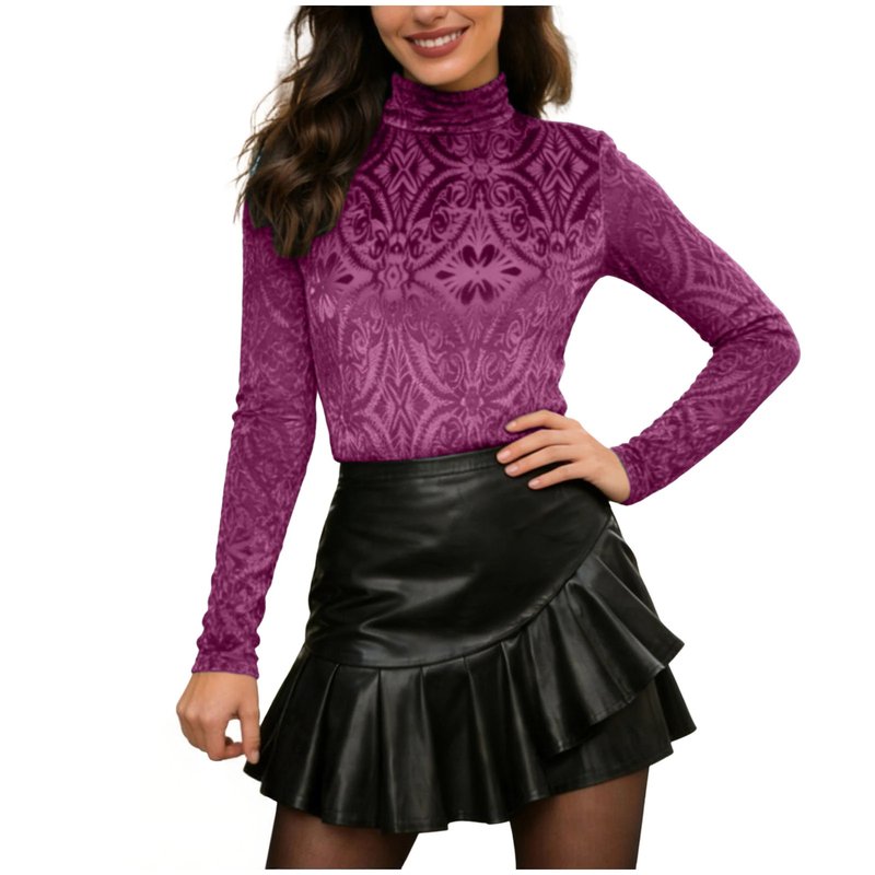 Elegant Velvet Burnout Tops for Women