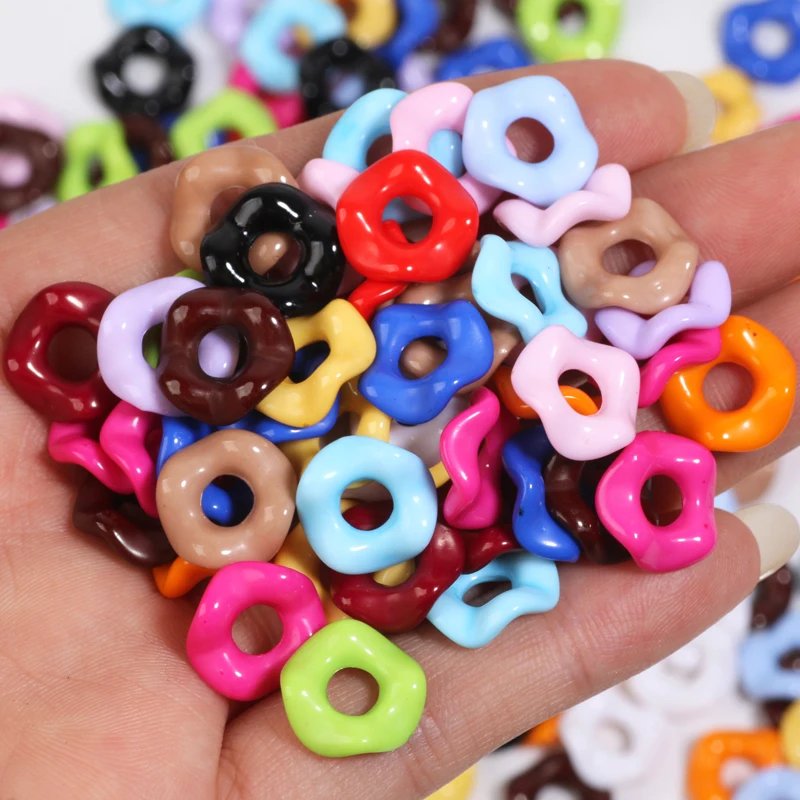 Colorful Wavy Acrylic Beads - 200pcs