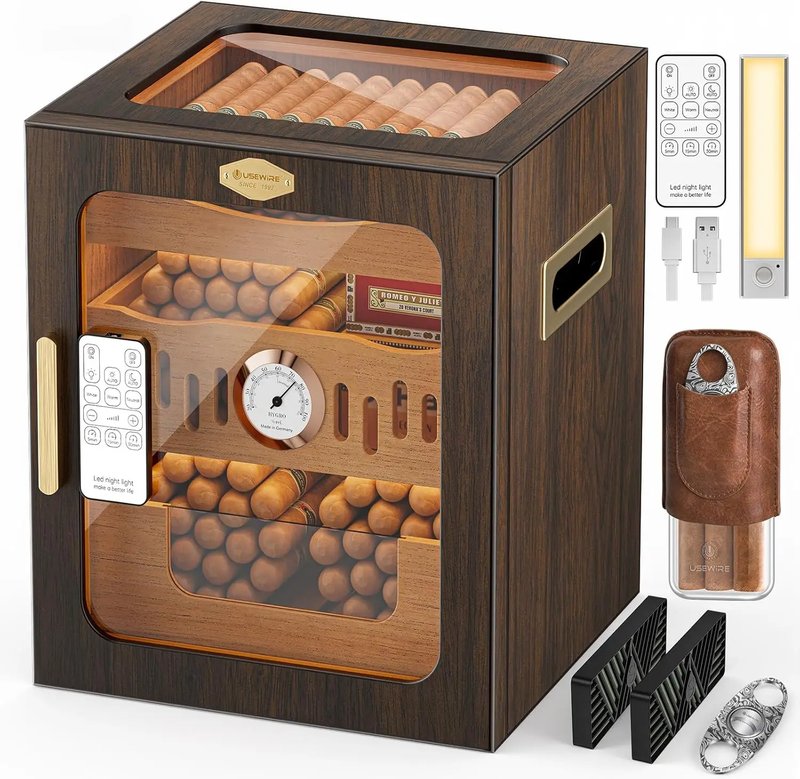 LED Cigar Humidor with Remote Control