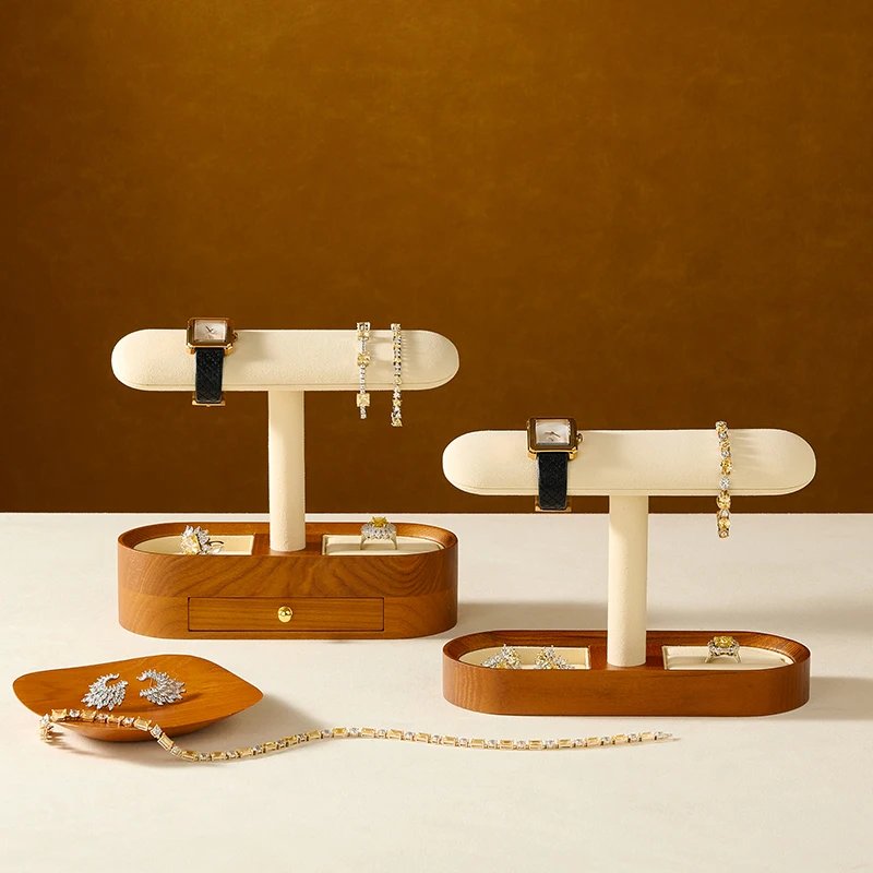 Elegant Wooden Jewelry Display Stand