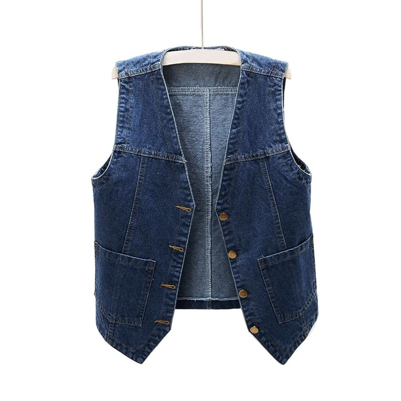 Chic Women's Denim Vest Jacket