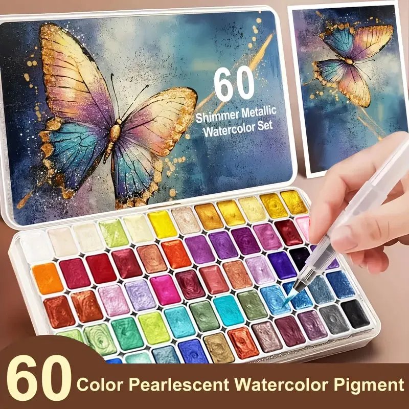 60-Color Portable Watercolor Set