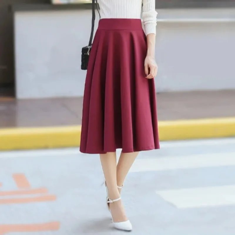 Elegant Retro High Waist Skirt