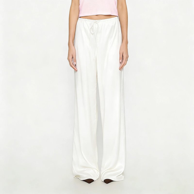 Elegant Satin Wide Leg Pants