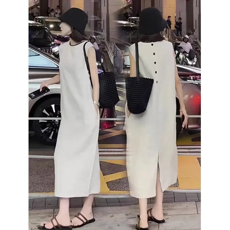 Japanese Cotton Linen A-Line Dress