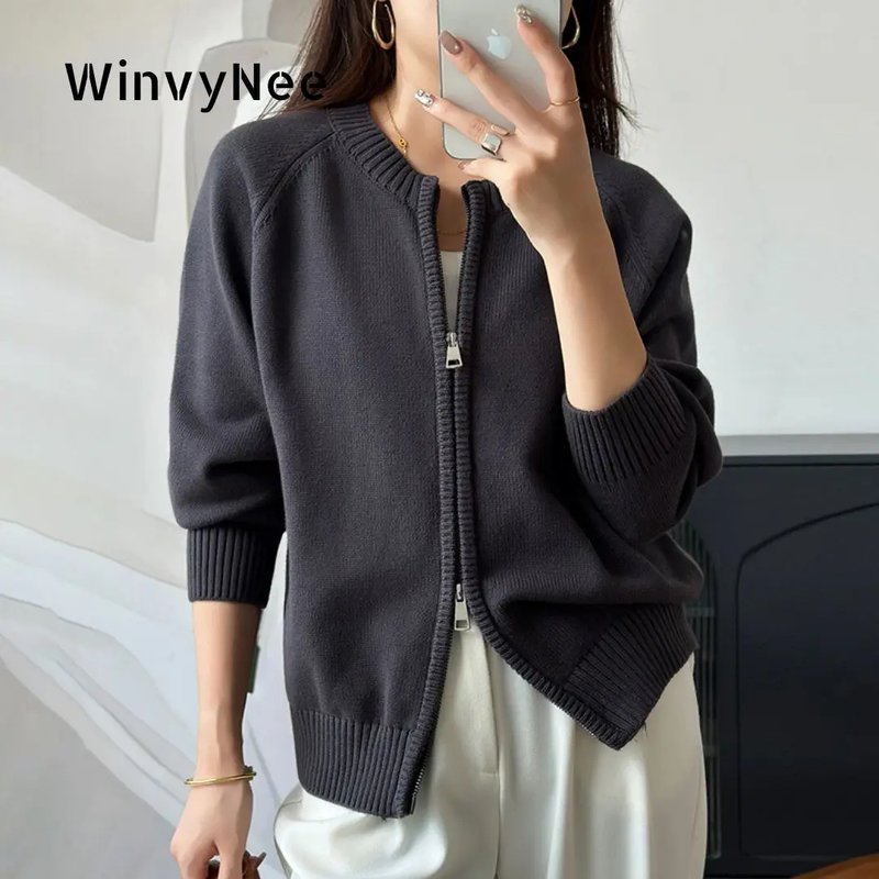 Cozy Cotton Crew Neck Cardigan