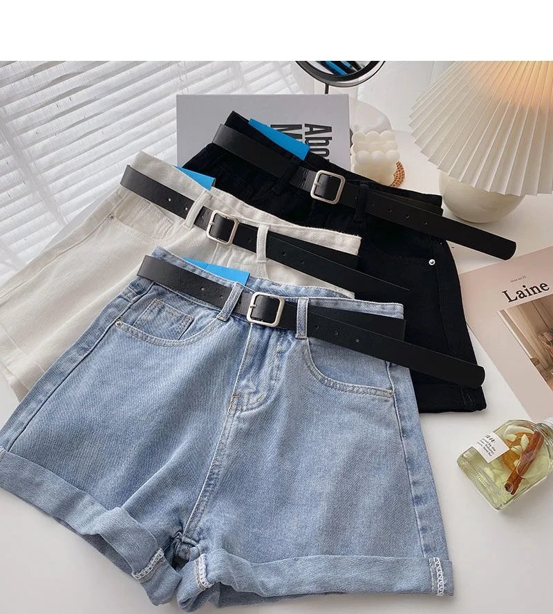 Chic High-Waist Denim Shorts