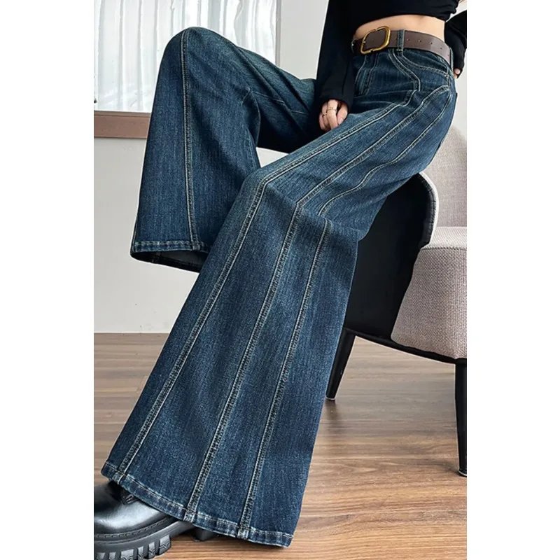 High Waisted Flared Denim Jeans