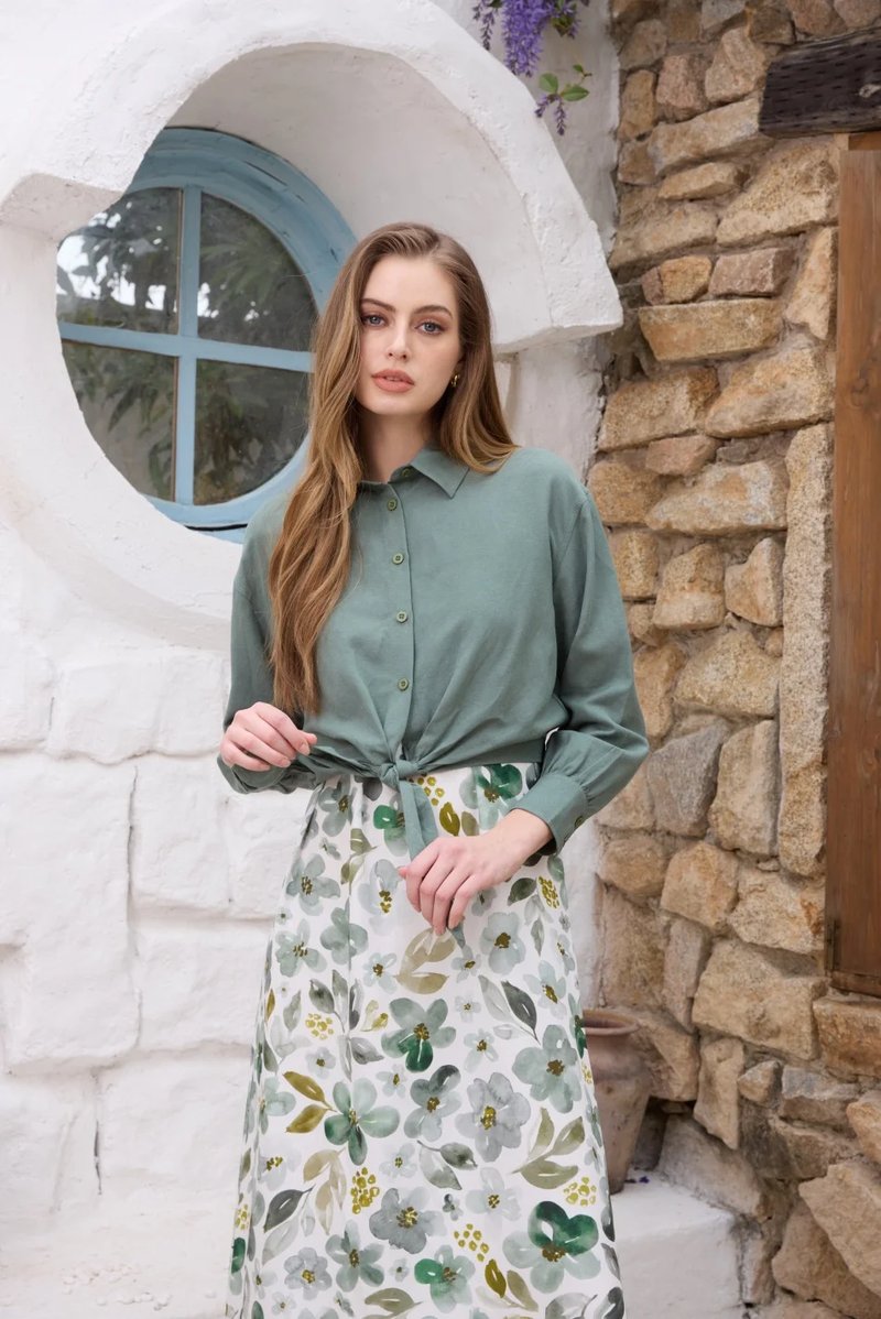 Stylish Linen Shirt & Dress Set