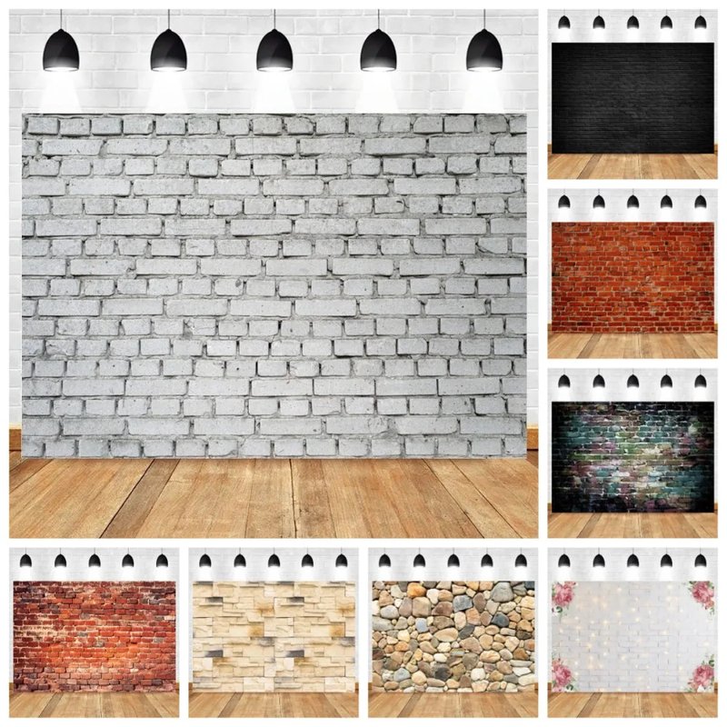 White Brick Wall Photography Background