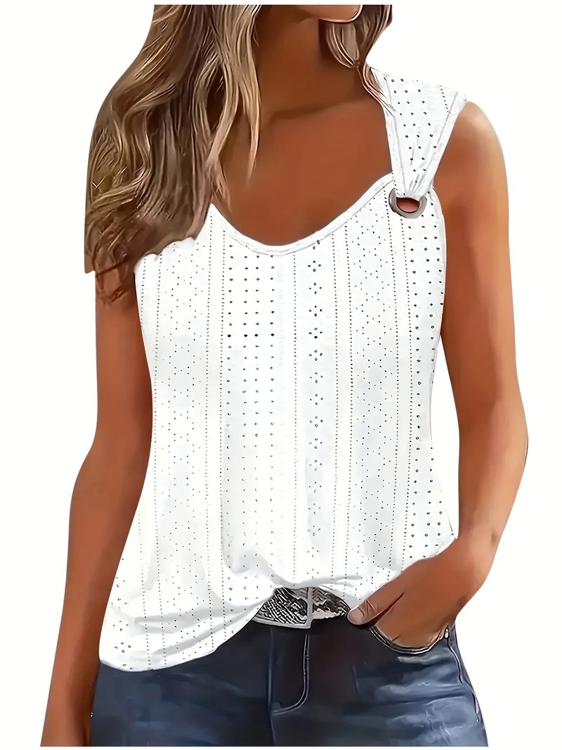 Stylish Women's Embroidered Tank Top