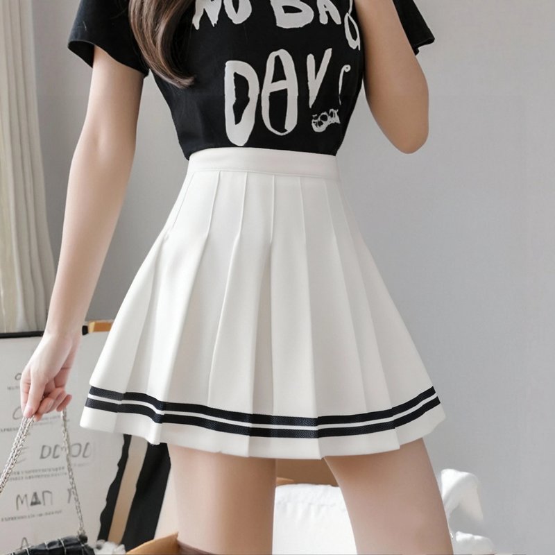 Vintage Korean Patchwork Mini Skirt