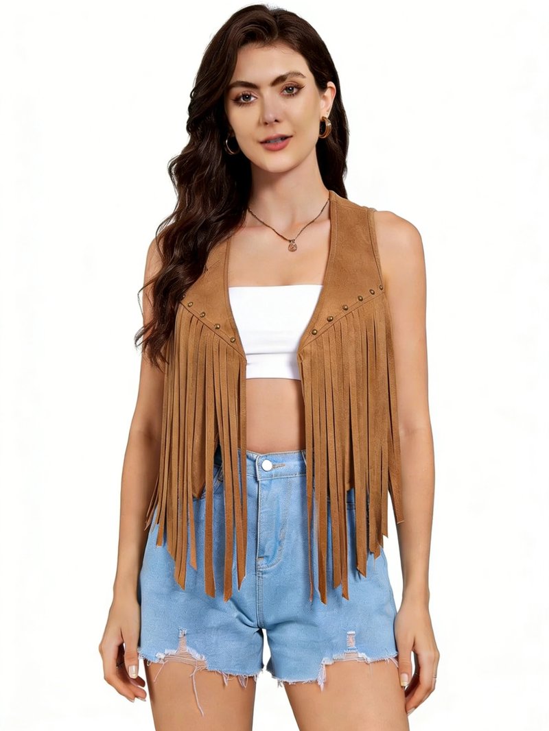 Chic Suede Crop Vest for Women