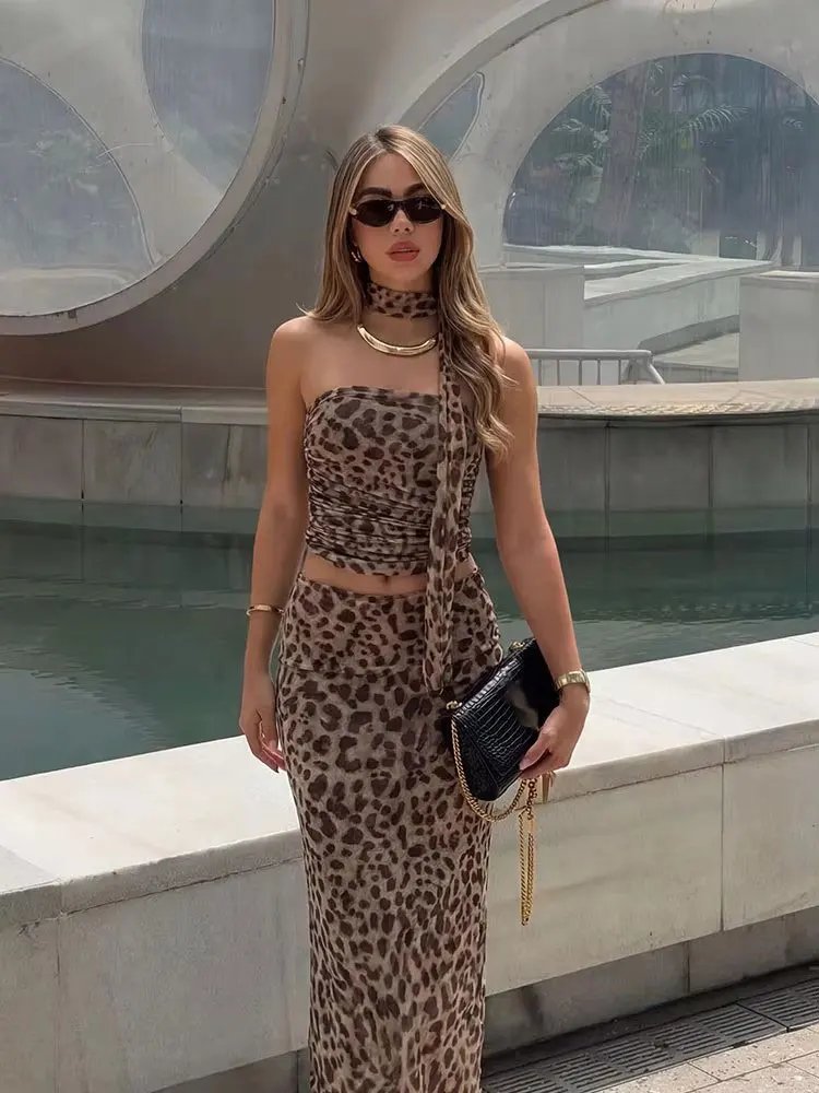 Leopard Print Summer Outfit Set