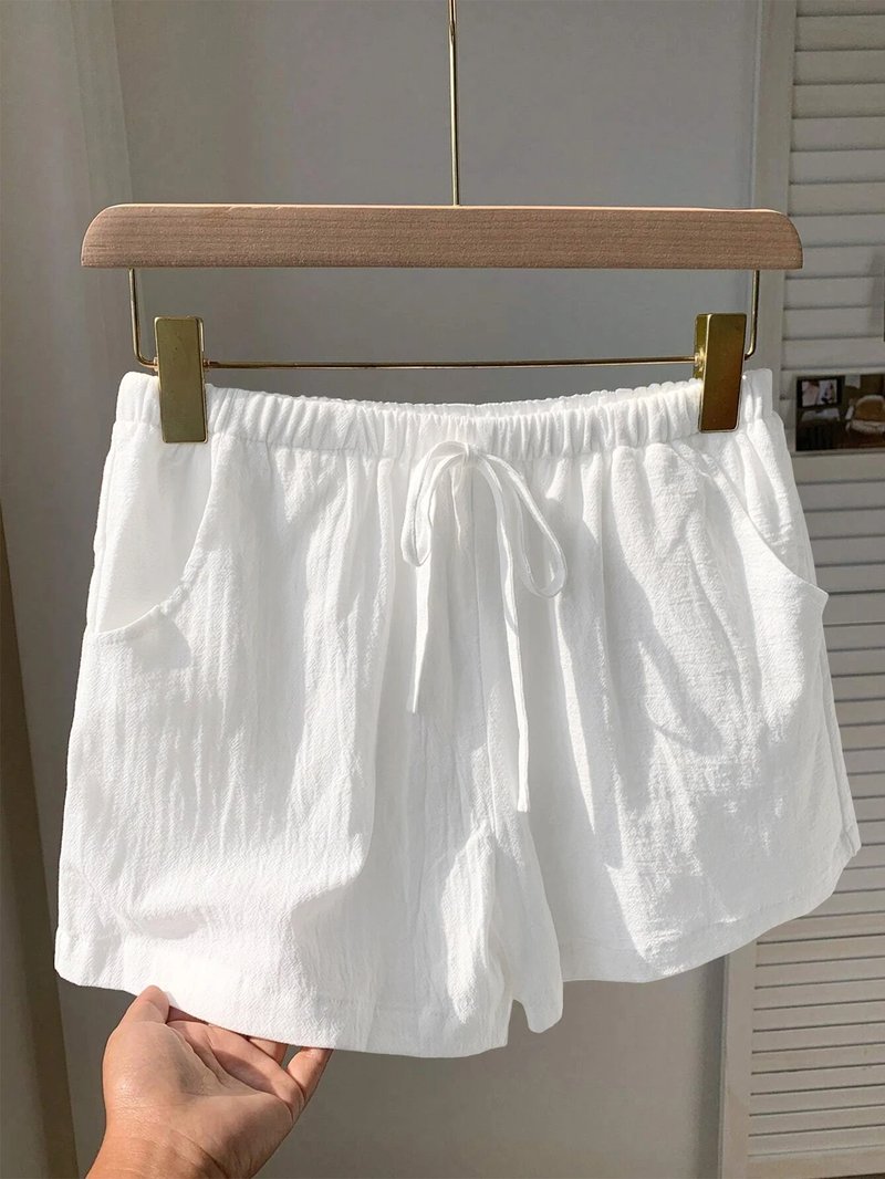 Women's Casual Linen Drawstring Shorts