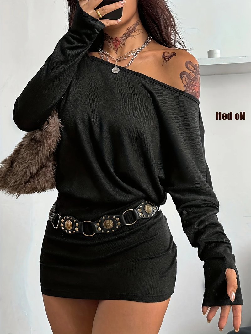 Chic Asymmetric Mini Dress for Women