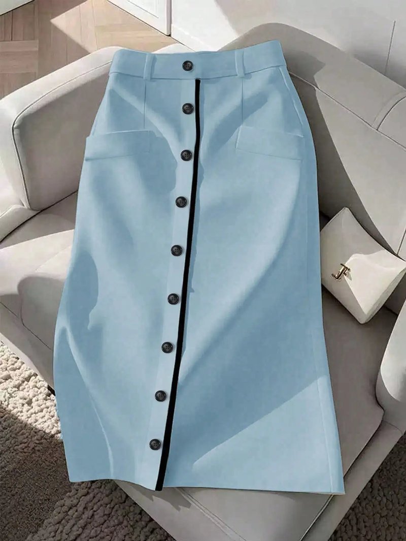 Chic High-Waist Midi Skirt