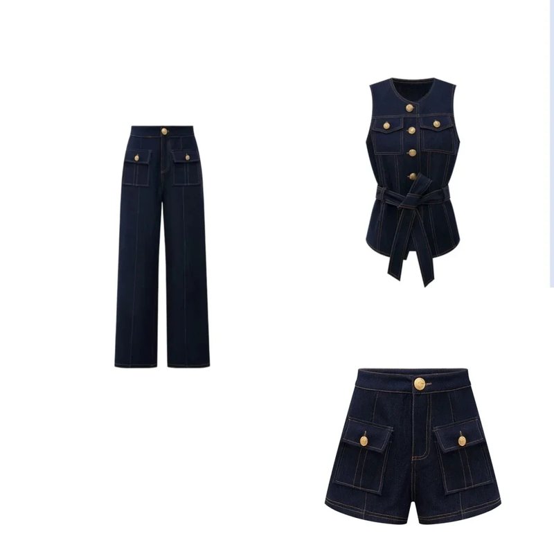 Trendy High-Waisted Denim Shorts