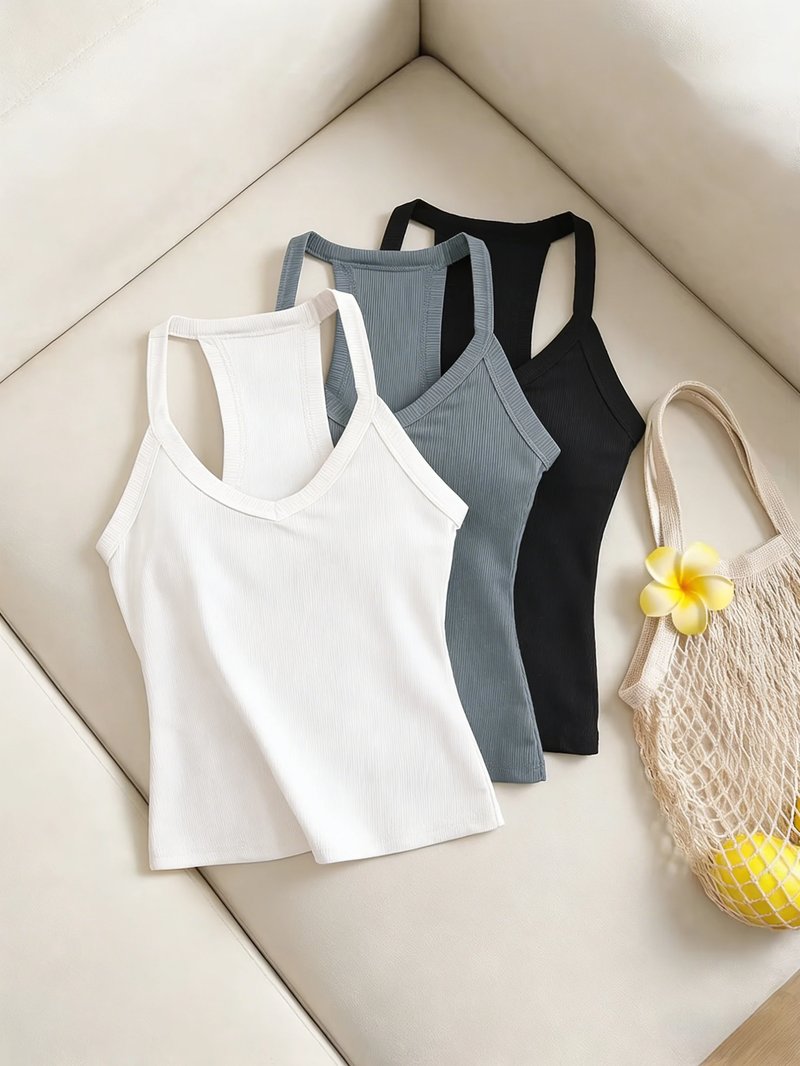 3-Pack Women's Ribbed Tank Tops