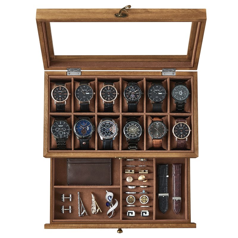 Elegant 12-Slot Watch Display Case