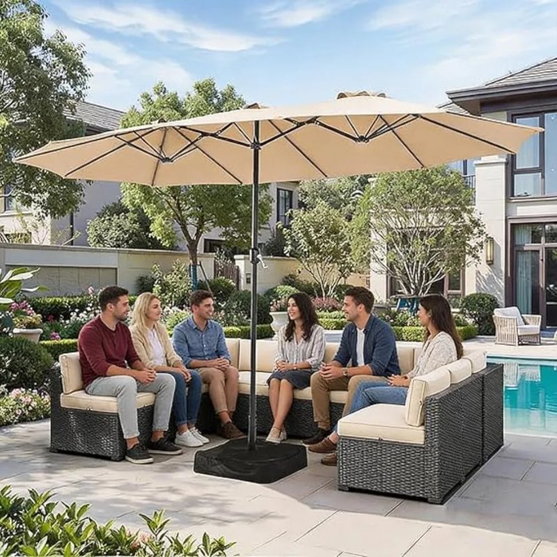 15ft Double-Sided Patio Umbrella