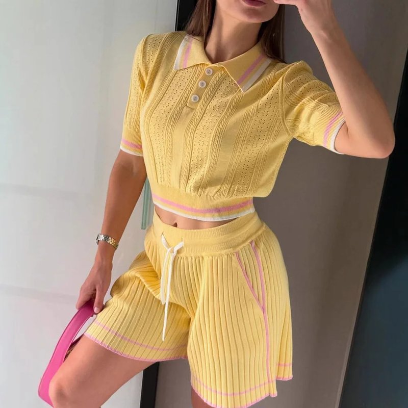 Chic Summer Knit Sweater Set