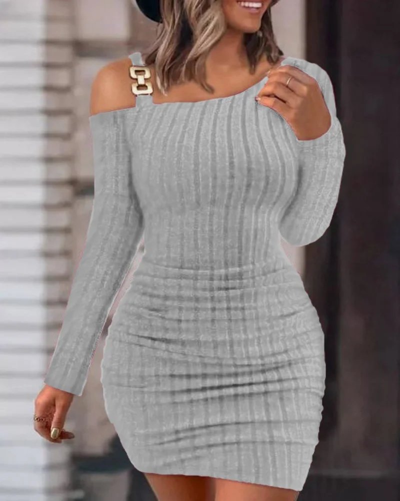 Chic Cold Shoulder Bodycon Dress