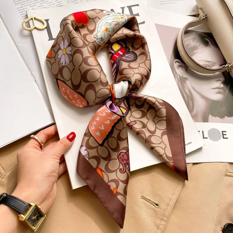 Luxury Floral Silk Scarf
