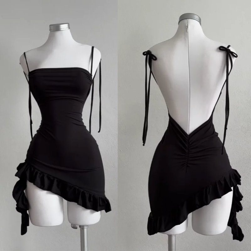 Chic Backless Mini Dress