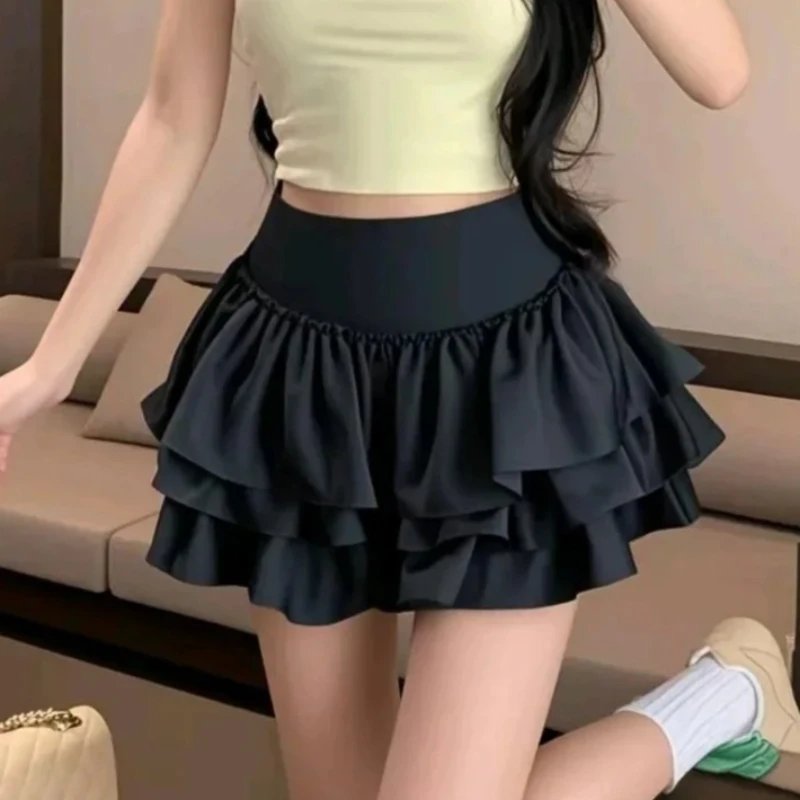 High Waisted Ruffle Mini Skirt
