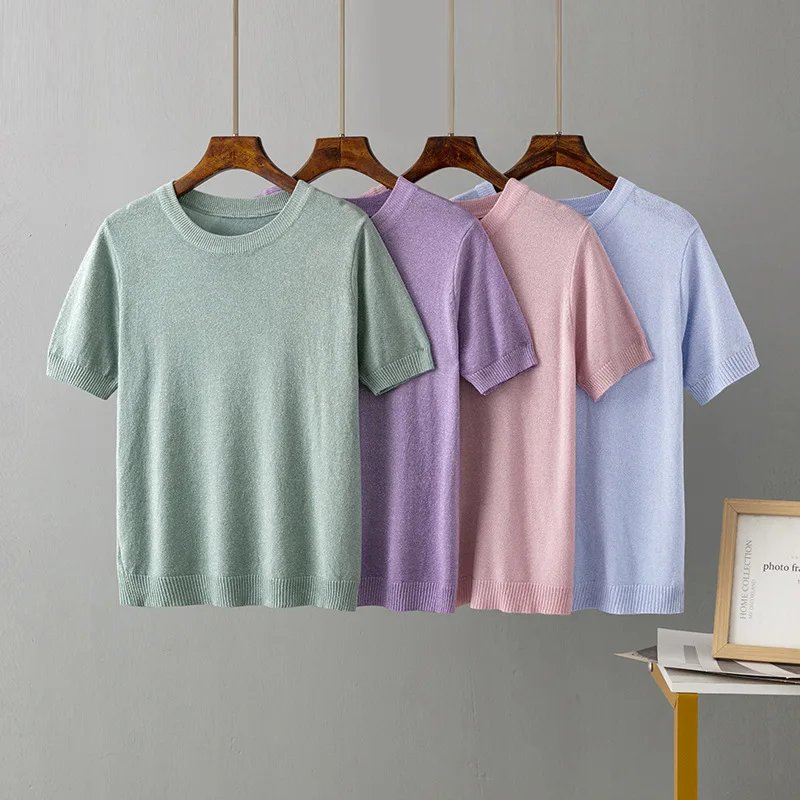 Colorful Lurex Patchwork Sweater
