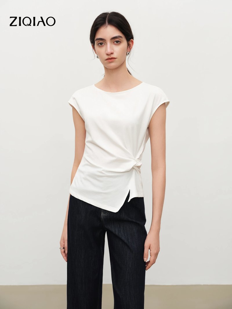 Summer Twist Front T-Shirt for Women