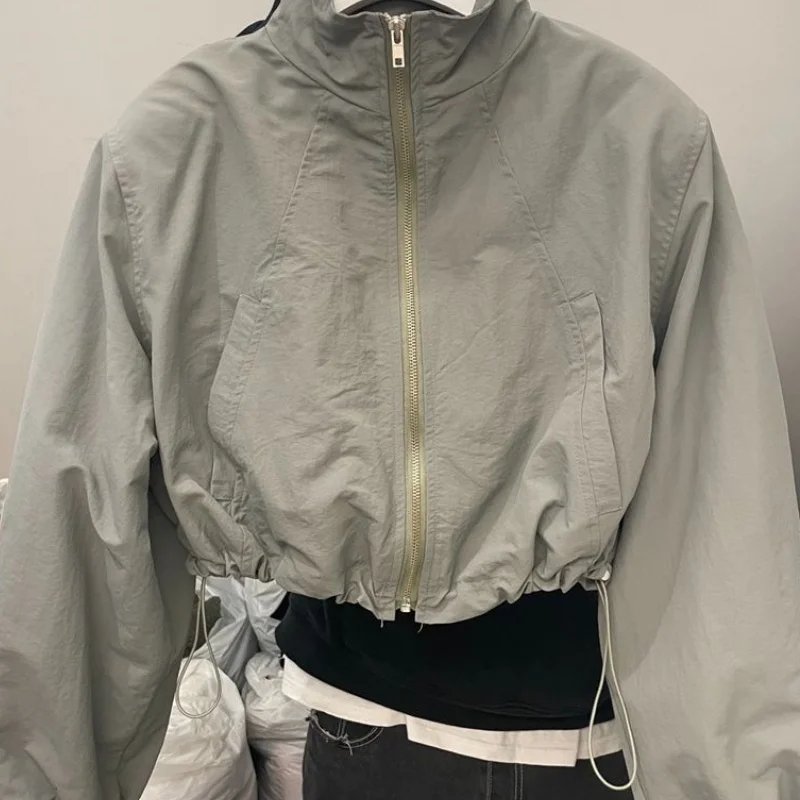 Vintage Cropped Windbreaker Jacket