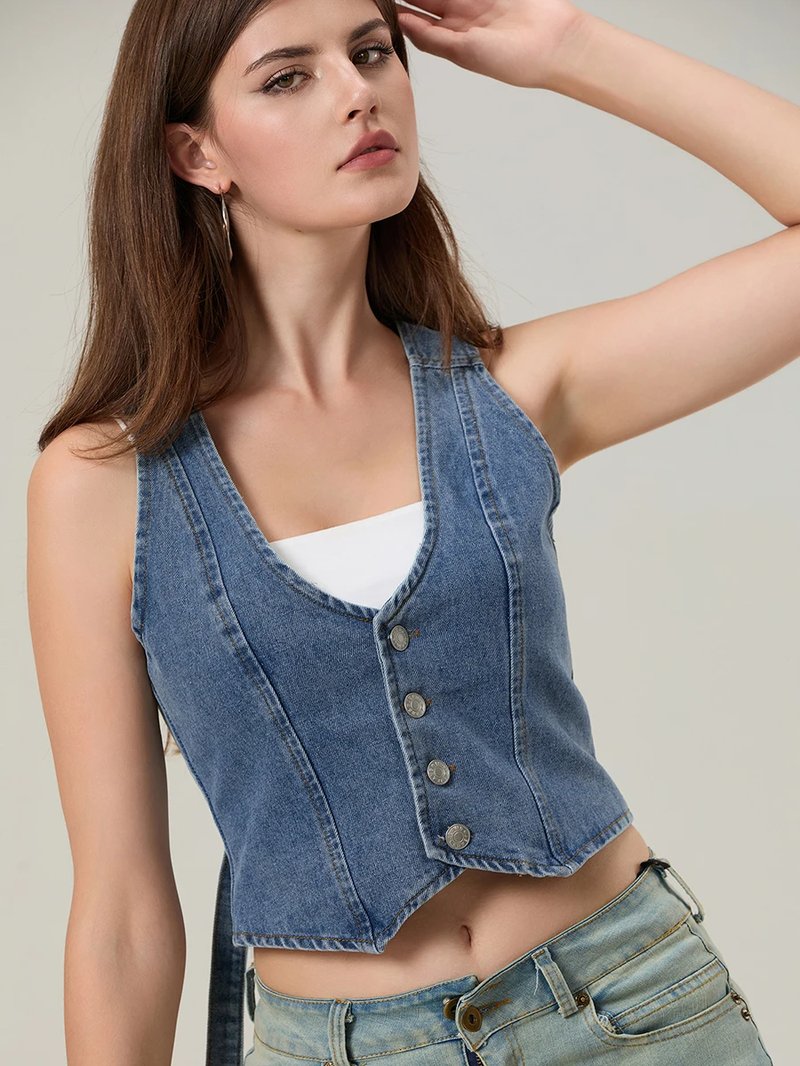 Stylish Summer Denim Vest for Women