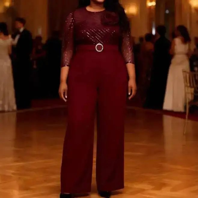 Elegant Plus-Size Slimming Jumpsuit