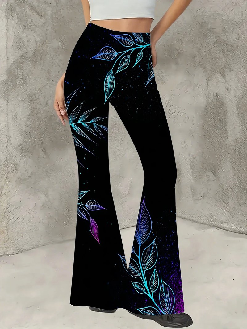 Vintage Boho High-Waist Flare Pants