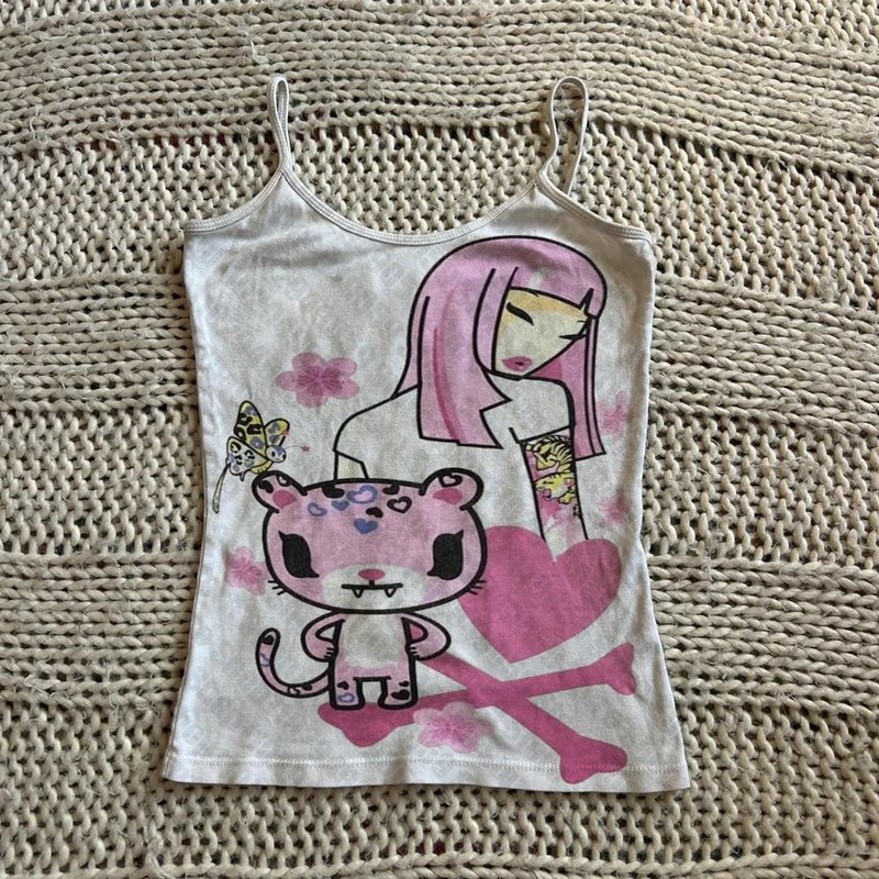 Vintage Grunge Crop Top for Women