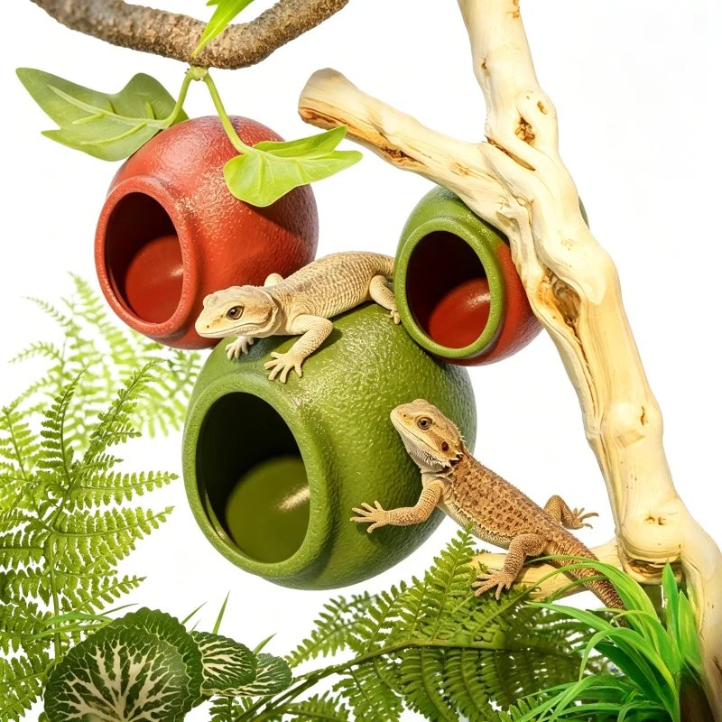 Reptile Hideout Egg Cave with Suction Cups