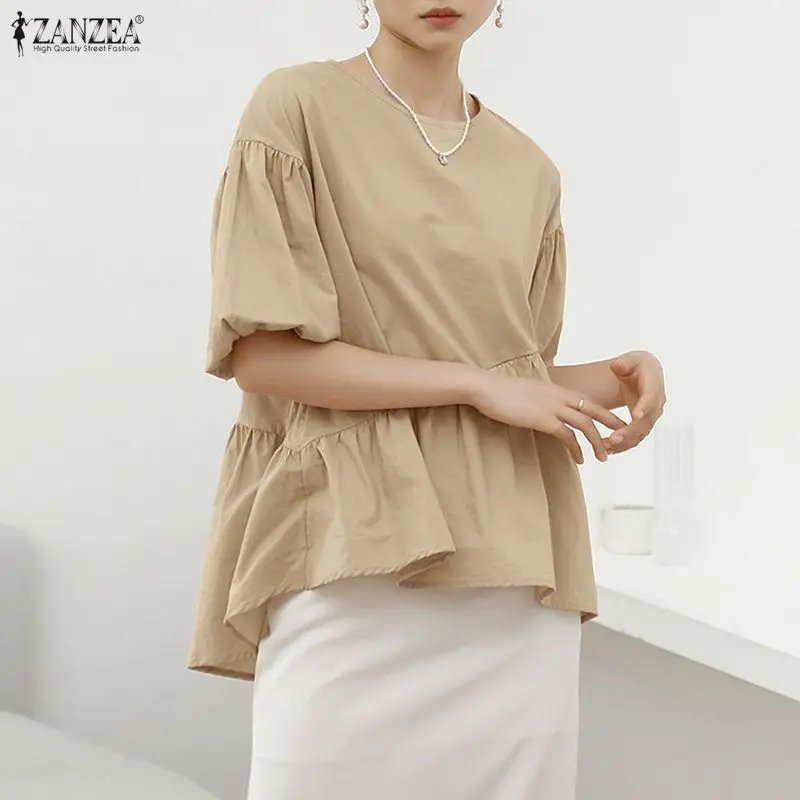 Elegant Summer Puff Sleeve Blouse