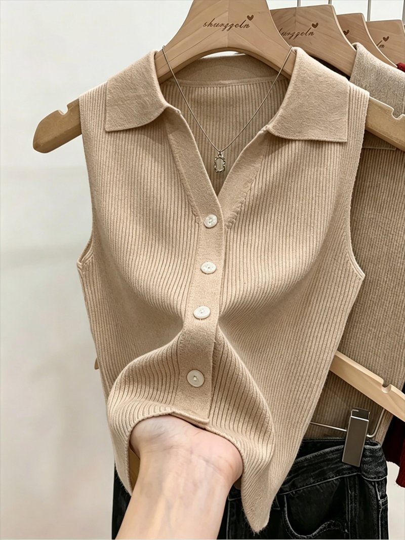 Chic Summer Sleeveless Knitted Camisole