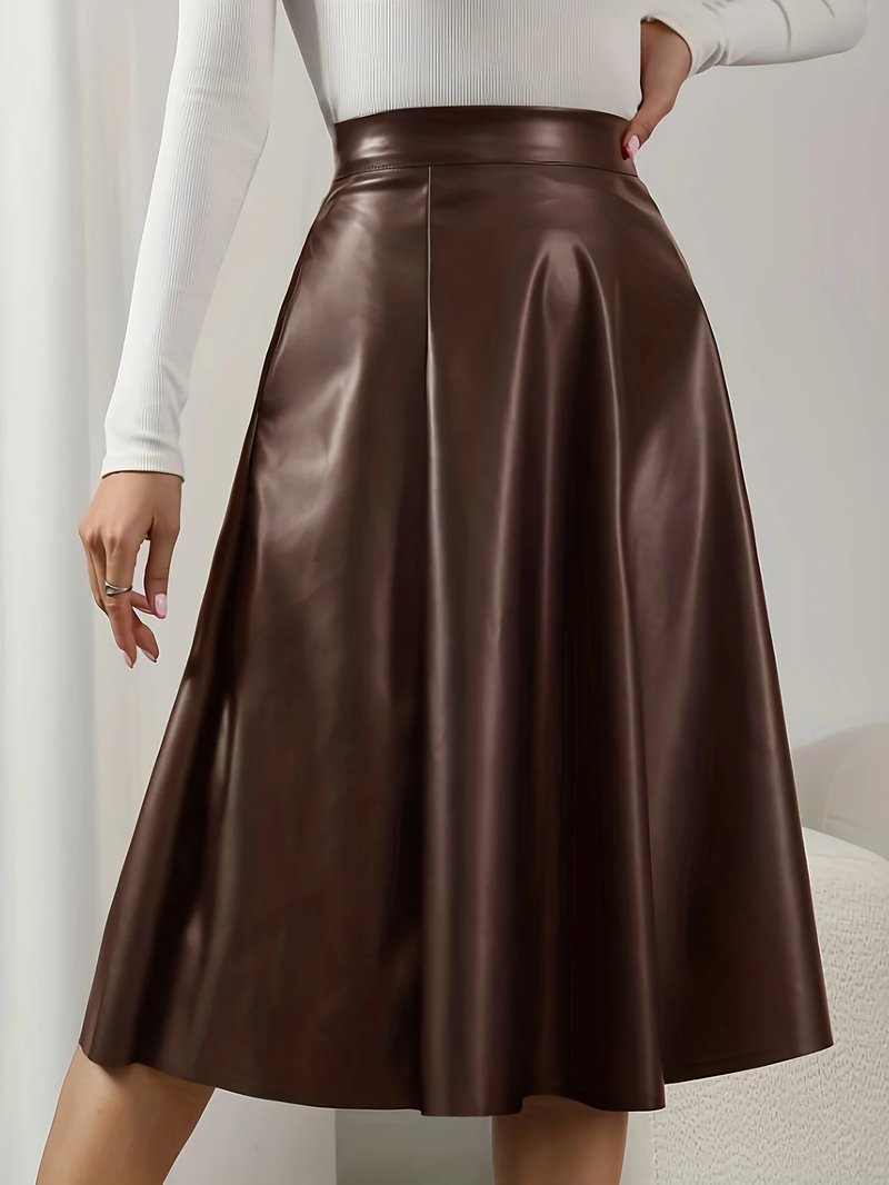 Chic High-Waisted A-Line Skirt