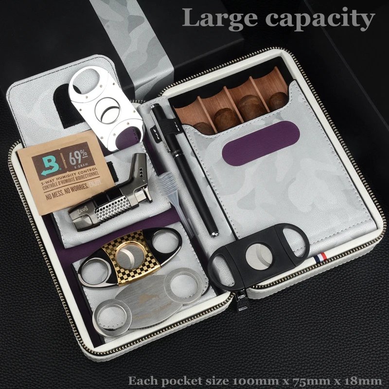 Elegant Leather Cigar Case