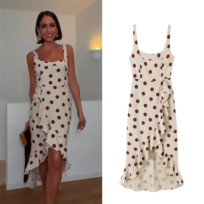 Elegant Polka Dot Summer Dress