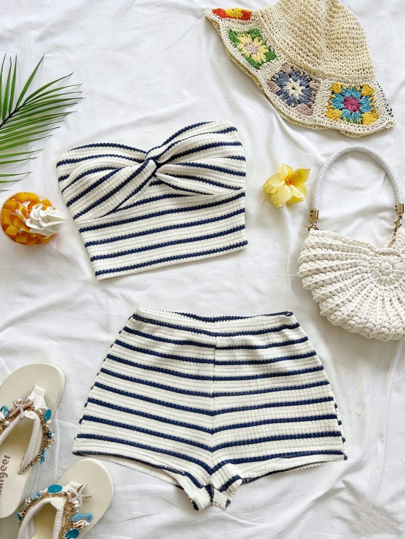 Chic Striped Knit Set